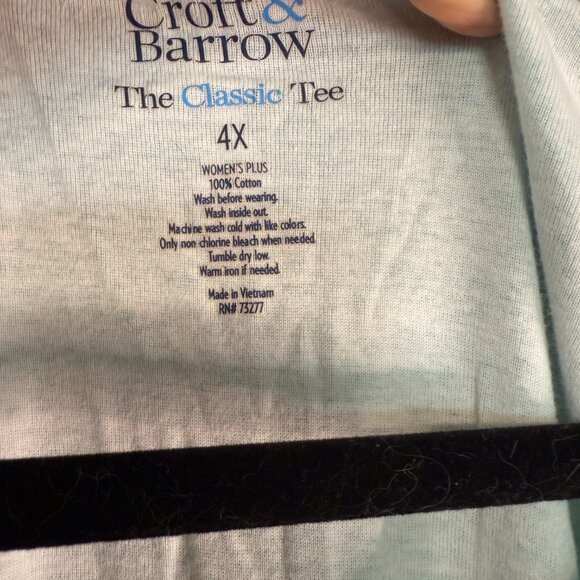 CROFT & BARROW CLASSIC TEE, SIZE 4X - Picture 3 of 3
